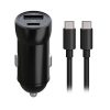 INCARCATOR AUTO 1XUSB 20W + 1X USB-C 60W + CABLU USBC - USB-C