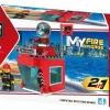 Joc constructie Turn control Pompieri, 82 piese, Blocki