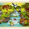 Puzzle lemn, animale din padure