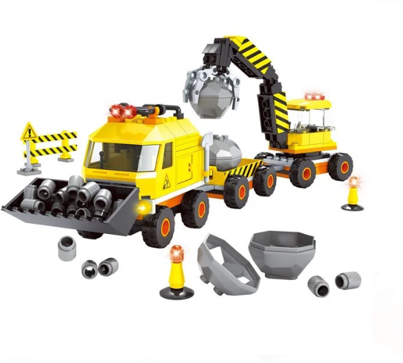 Cuburi de Constructie Vehicule de Constructii cu Bila de Demolare (283 Piese)