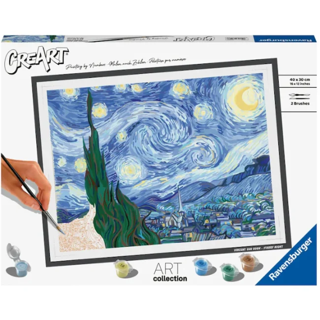Pictura Pe Numere Motiv Premium- Starry Night (Van Gogh) 14 ani+