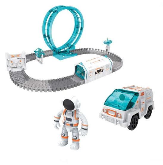 Pista de Curse Spatiala cu Astronaut Camion & Lumina - 109 piese